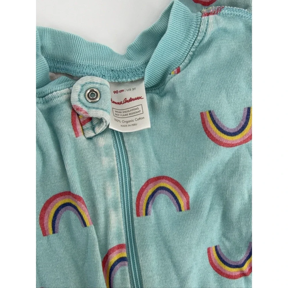 Hanna Andersson Zipper Pajamas Organic Cotton One Piece 18-24M 3T Unisex Baby